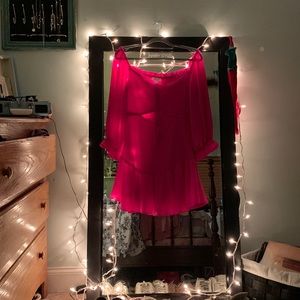 Hot pink short dress, she+sky, large, hot pink, great condition